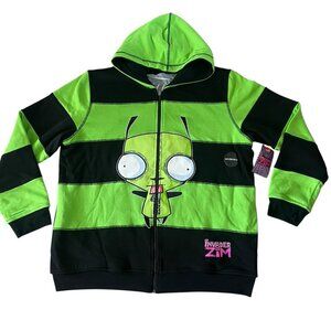 Invader Zim Gir Zip Up Hoodie. Size Women's Size XL Reversible Hoodie.